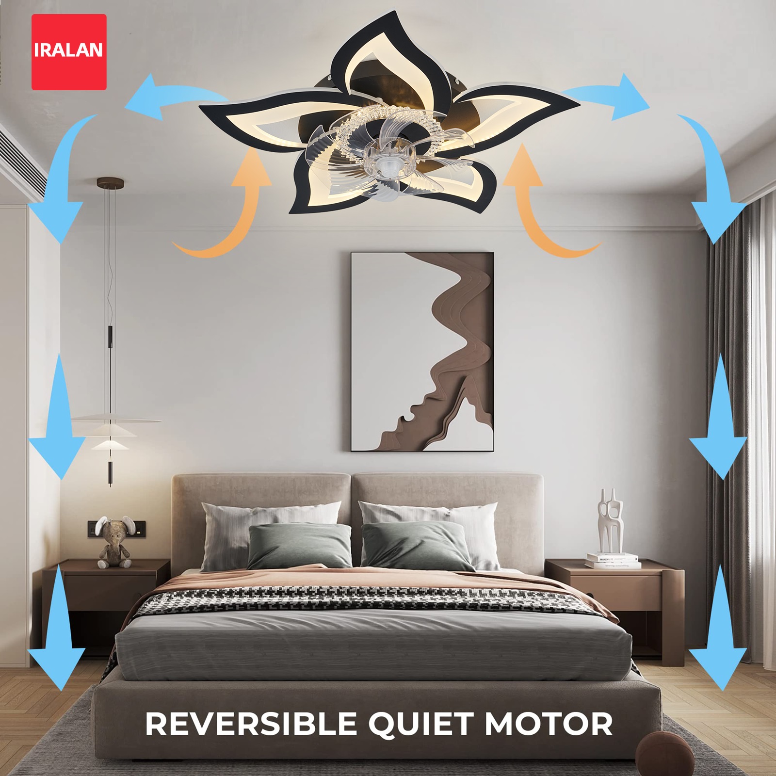 Smart Home Living Room - Lotus Led Ceiling Fan with Smart