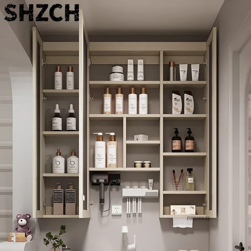 Smart Home Living Room - Modern Thickened Bathroom Mirror Featuring Integrated