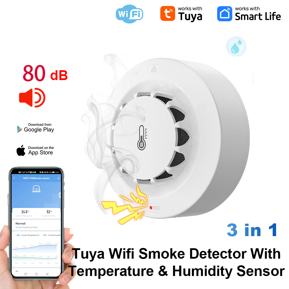 Tuya WiFi Temperature and Humi - Smart Home Security ulasan dan harga
