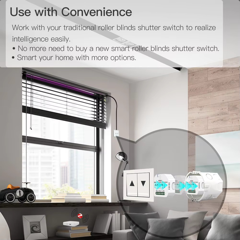 MOES ZigBee Smart RF433 Curtai - Curtain Motor ulasan dan harga