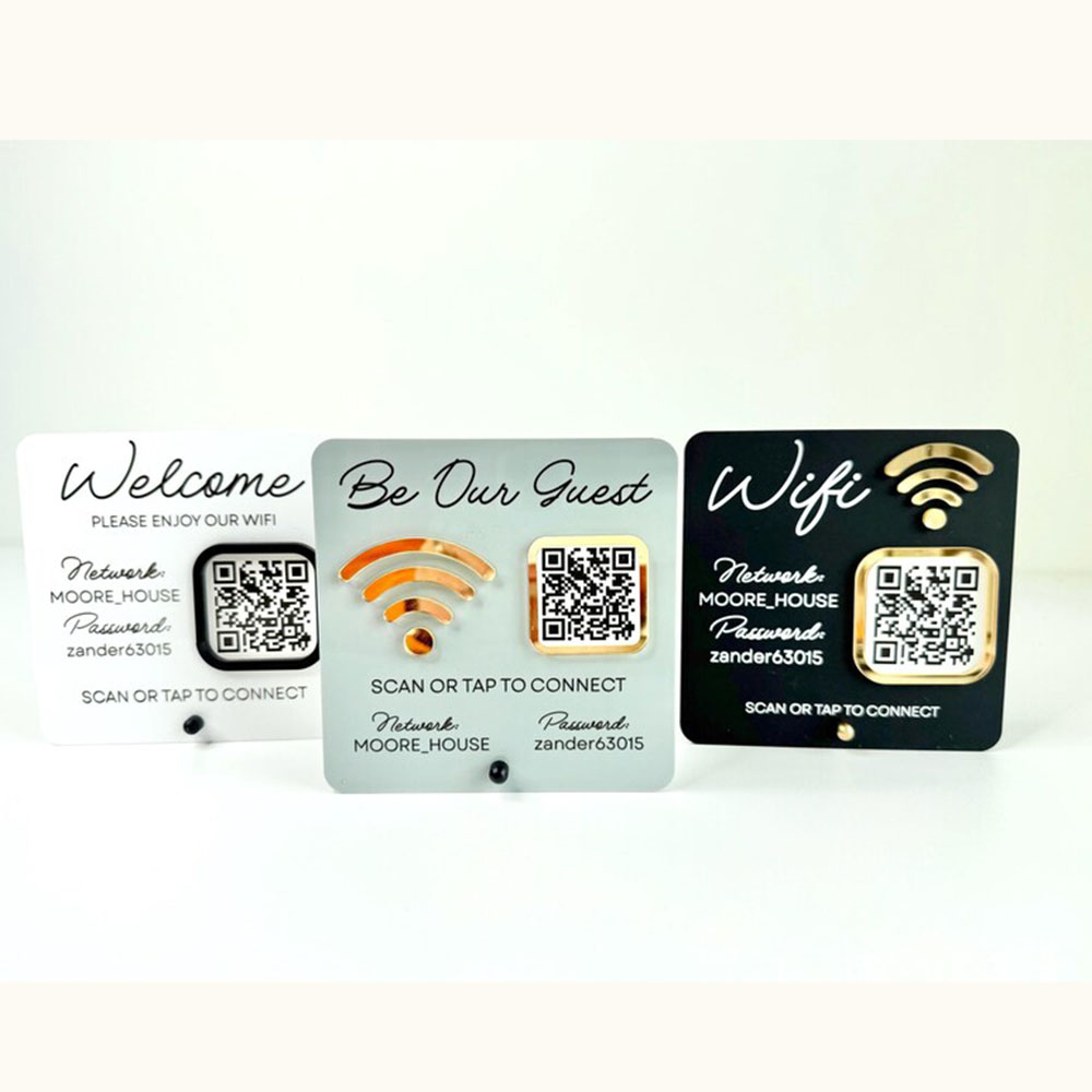 Customizable Acrylic WiFi Sign - Airbnb Smart Home ulasan dan harga