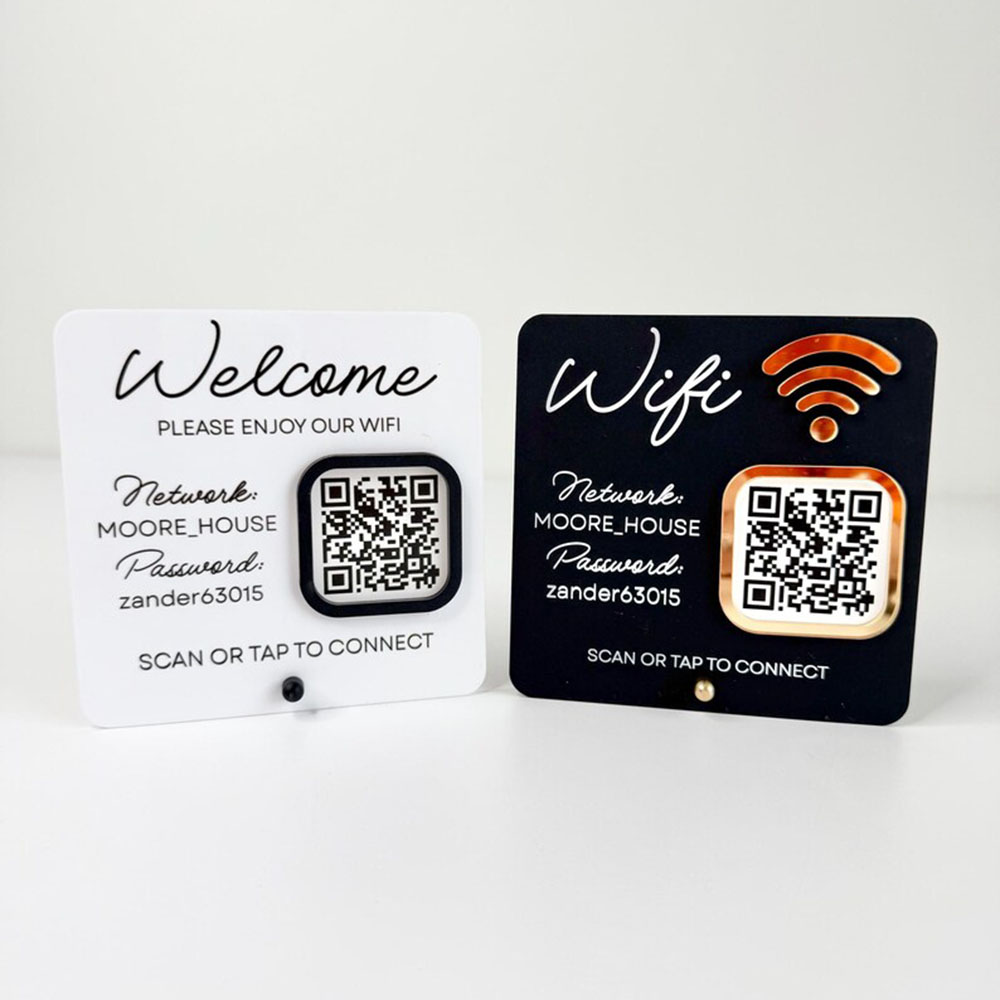 Customizable Acrylic WiFi Sign - Airbnb Smart Home ulasan dan harga
