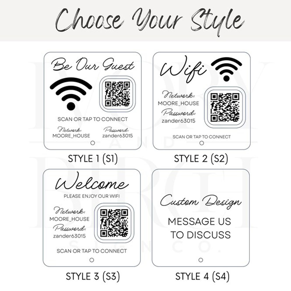 Customizable Acrylic WiFi Sign - Airbnb Smart Home ulasan dan harga