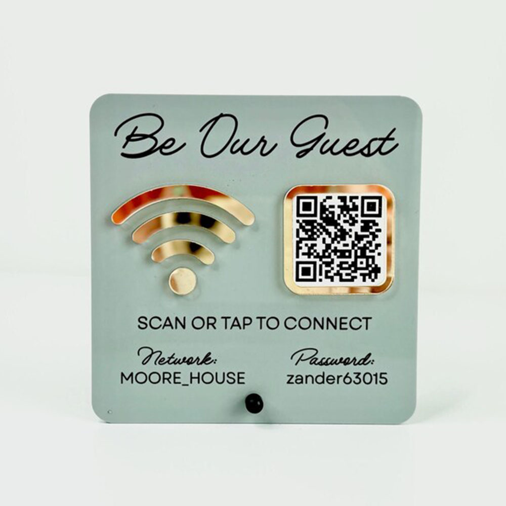 Customizable Acrylic WiFi Sign - Airbnb Smart Home ulasan dan harga