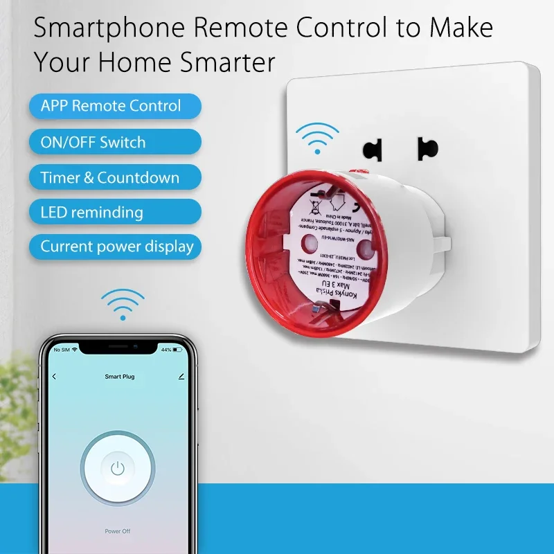 Tuya WiFi Smart Plug Socket EU - Smart Home Nest ulasan dan harga