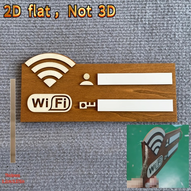 2D Wooden WiFi Password Sign w - Airbnb Smart Home ulasan dan harga