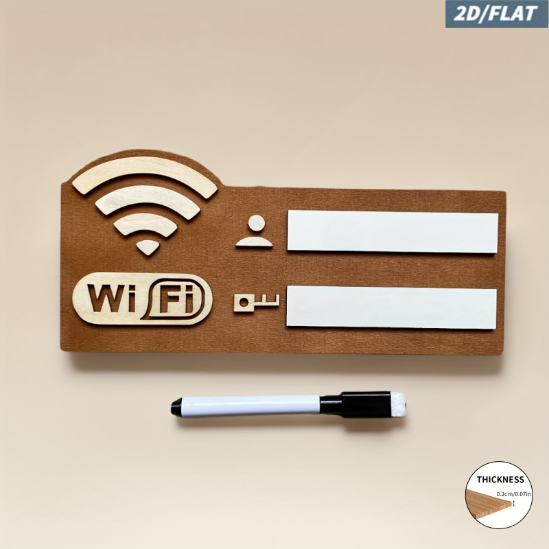 2D Wooden WiFi Password Sign w - Airbnb Smart Home ulasan dan harga