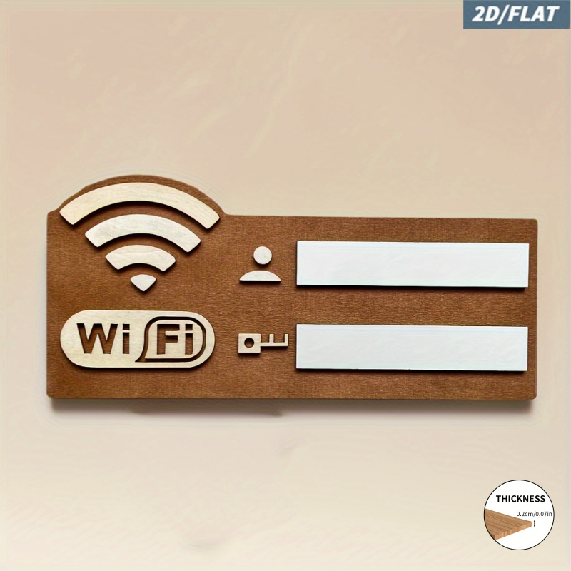 2D Wooden WiFi Password Sign w - Airbnb Smart Home ulasan dan harga