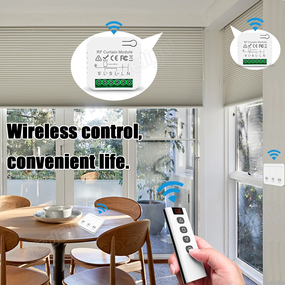 433 MHz RF Curtain Switch Modu - Curtain Motor ulasan dan harga