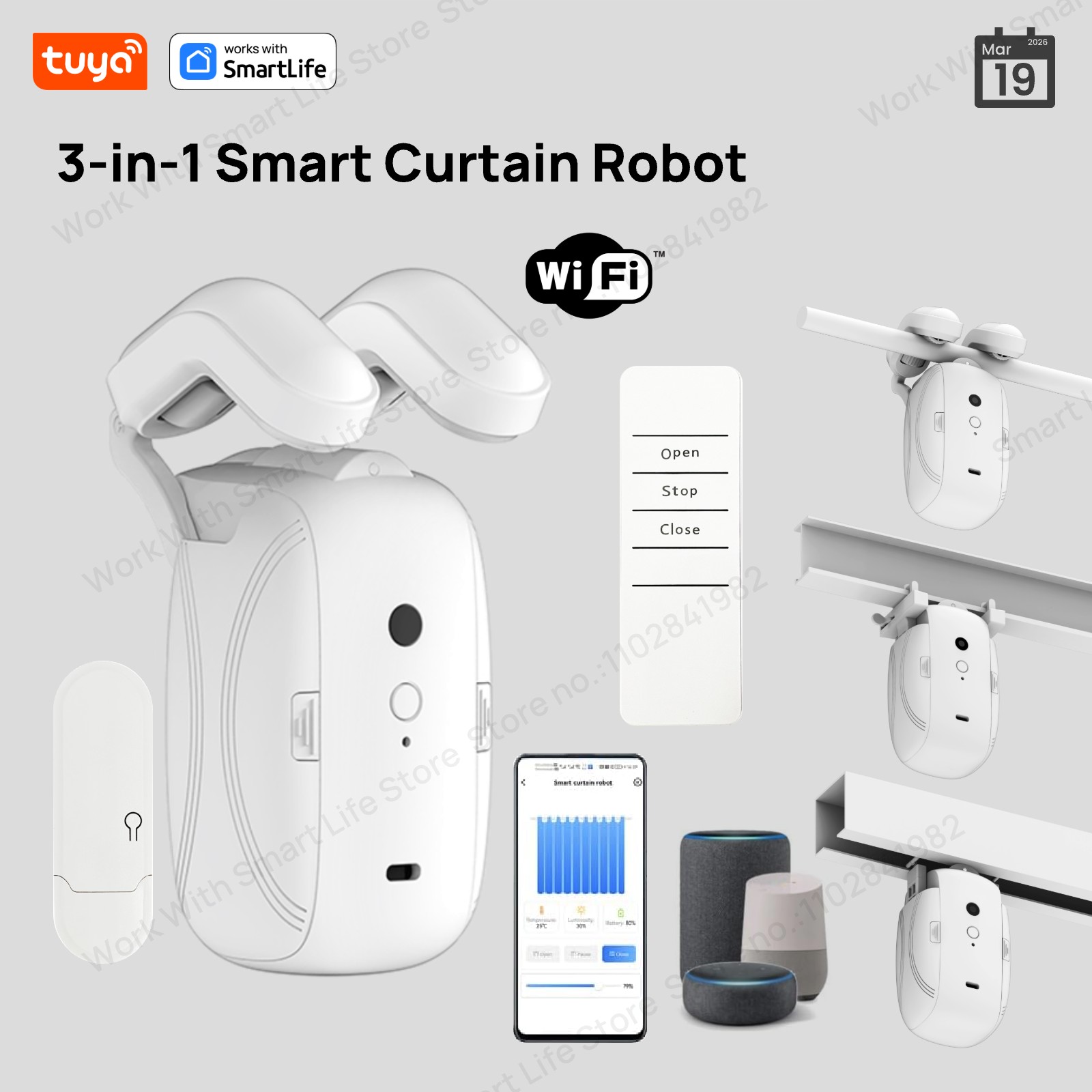 1/2PCS Tuya Smart WiFi Curtain - Smart Home Gira ulasan dan harga