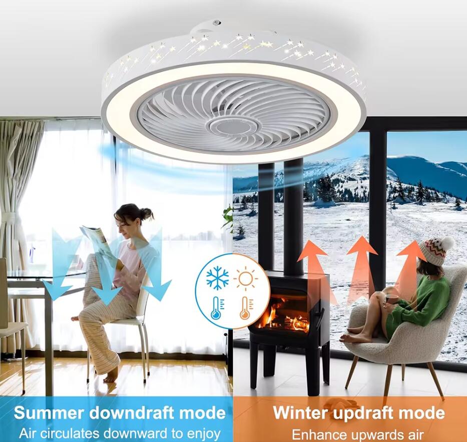 46CM Smart App Ceiling Fan wit - Smart Home Living Room ulasan dan harga