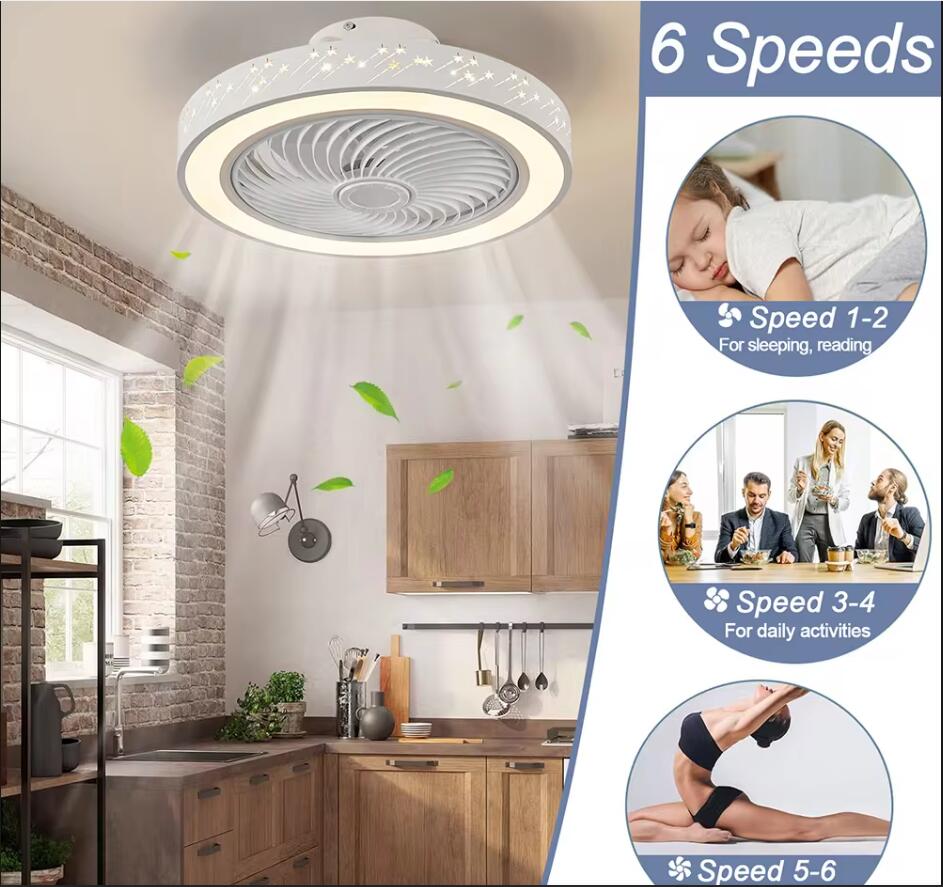 46CM Smart App Ceiling Fan wit - Smart Home Living Room ulasan dan harga