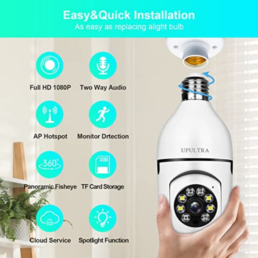Light Bulb 1080P Security Wire - Smart Home Camera ulasan dan harga