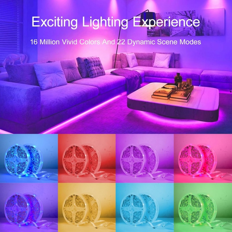 Smart LED Strip Lights 1m-20m  - Smart Home Living Room ulasan dan harga