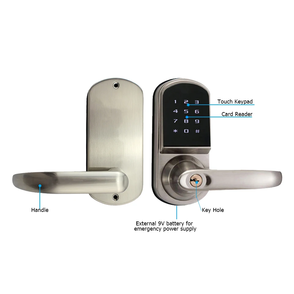 Zinc Alloy Smart Door Lock wit - Airbnb Smart Home ulasan dan harga