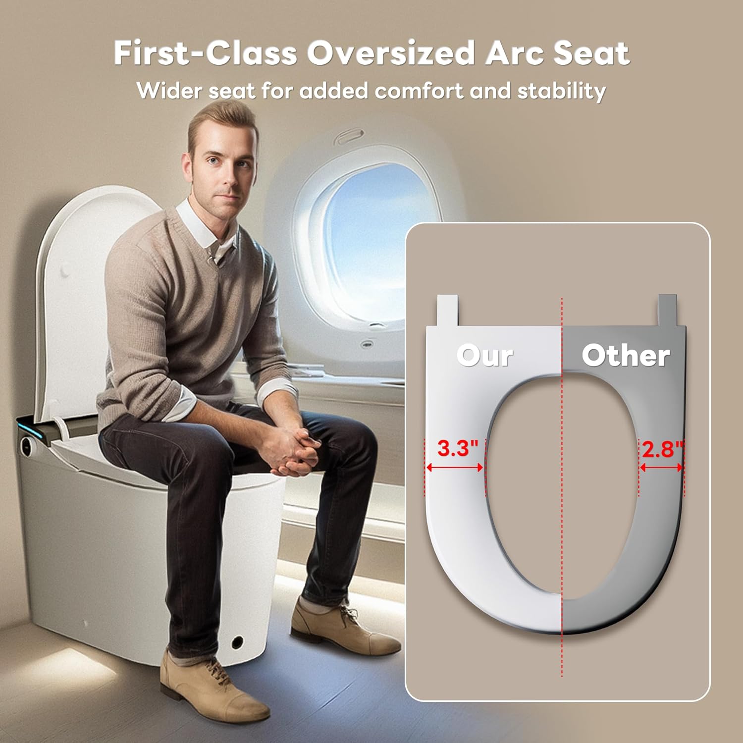 Smart Toilet 1000g MaP Flushin - Temperature Sensor ulasan dan harga