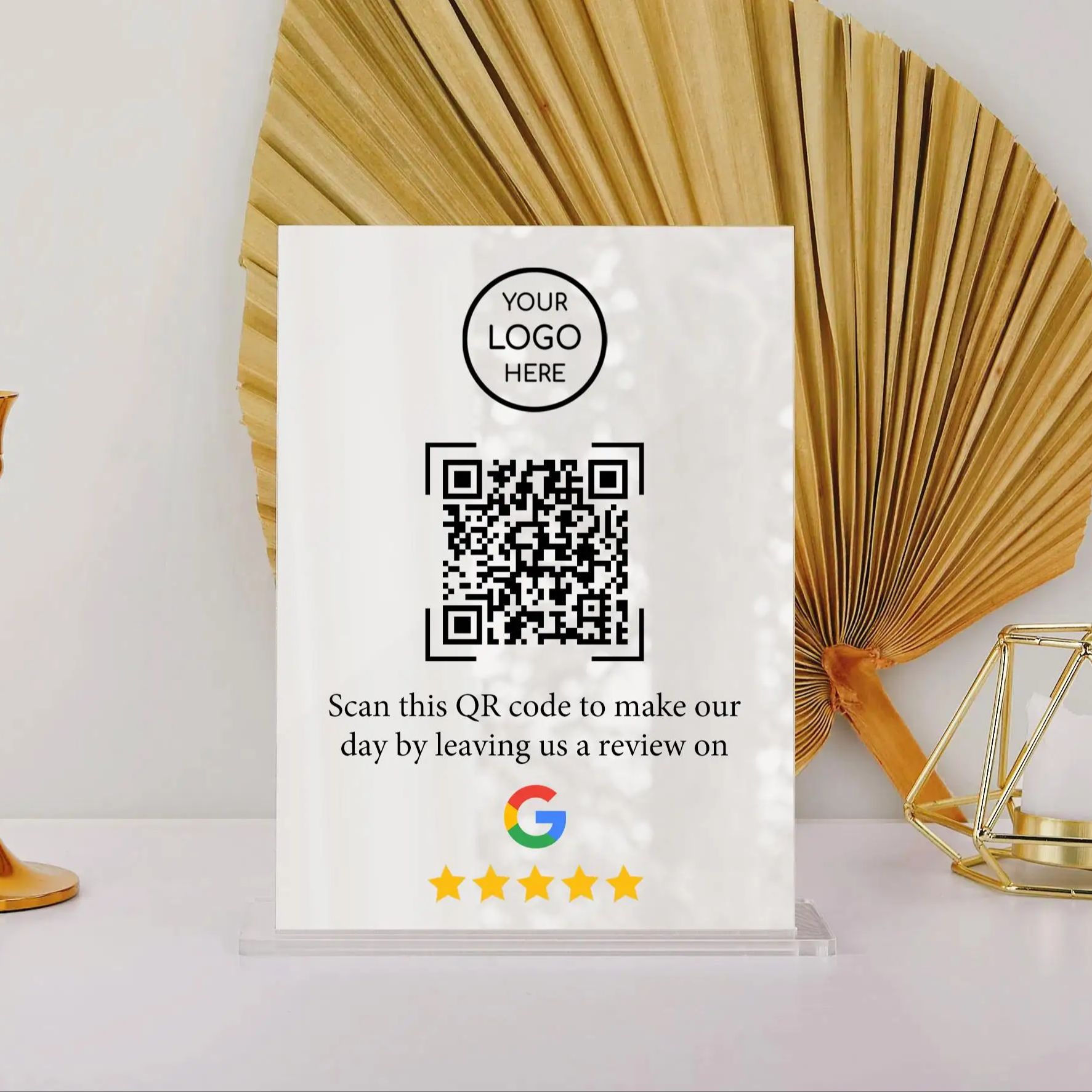 Customized QR Code Acrylic Sta - Airbnb Smart Home ulasan dan harga
