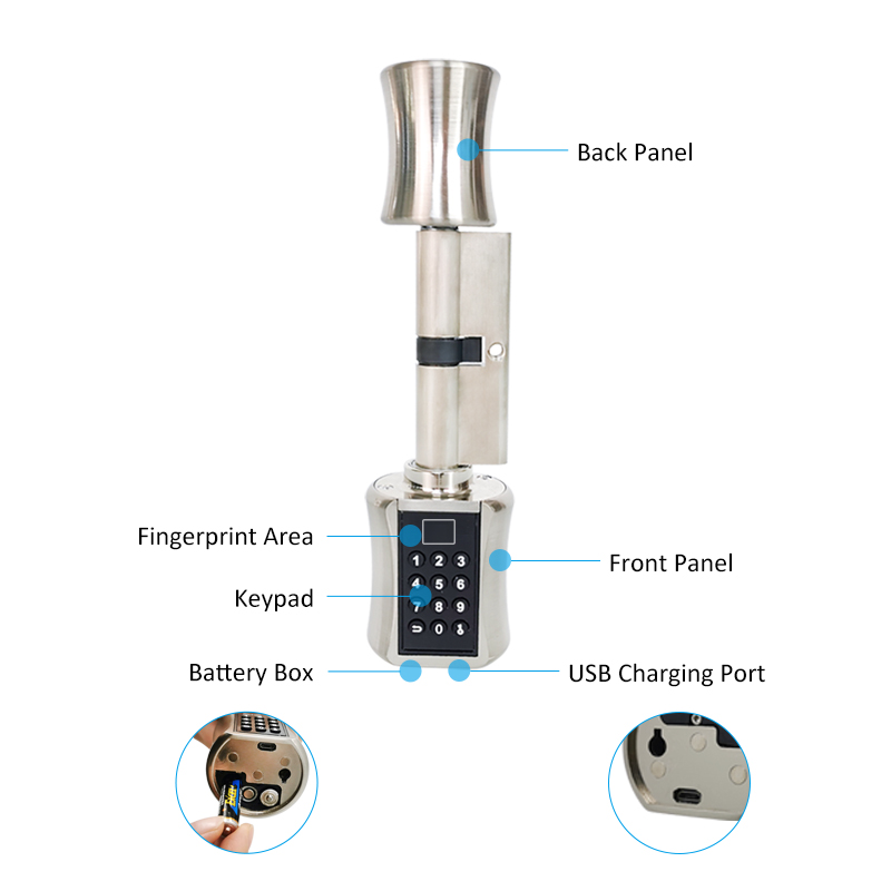 Fingerprint Smart Cylinder Loc - Airbnb Smart Home ulasan dan harga