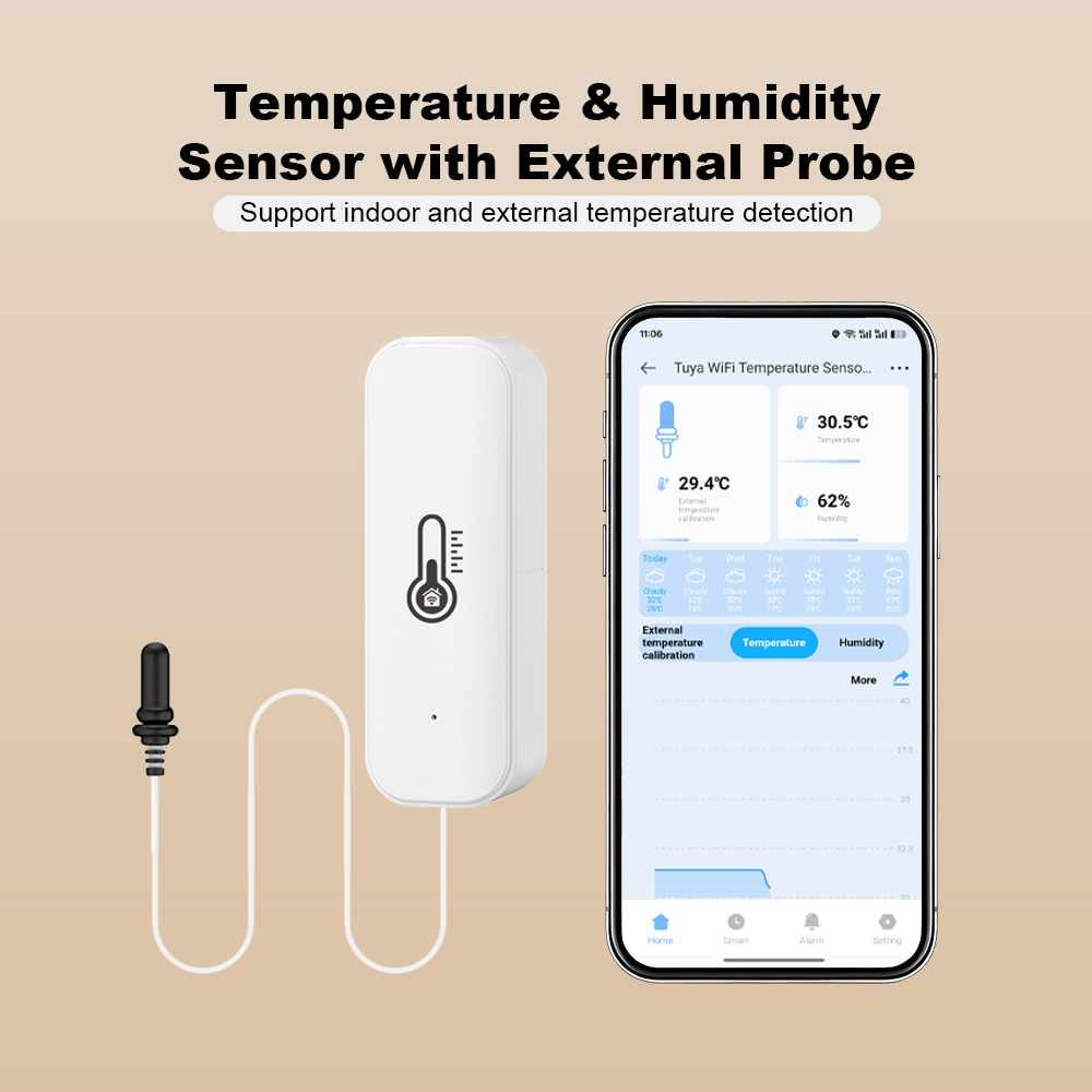2026 New Tuya WiFi Humidity Te - Smart Home Web ulasan dan harga