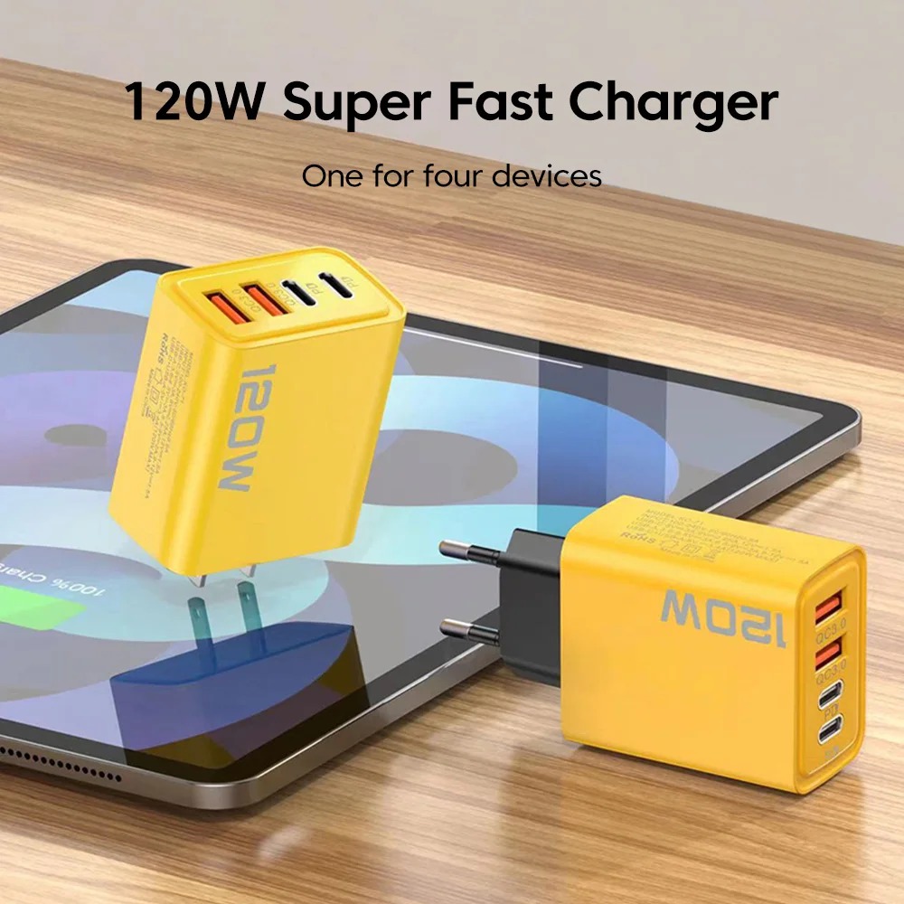 120W 4-Port Fast Charger PD QC - Smart Home Xiaomi ulasan dan harga
