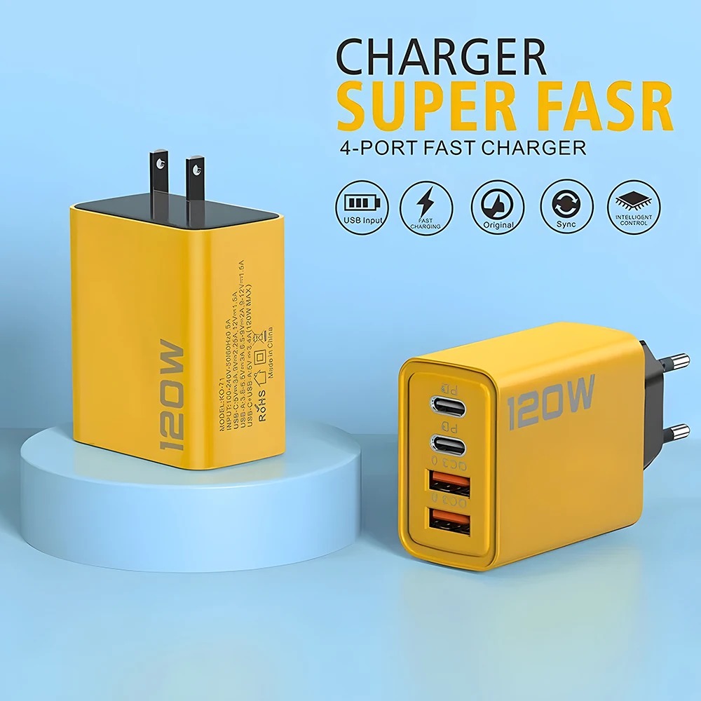 120W 4-Port Fast Charger PD QC - Smart Home Xiaomi ulasan dan harga