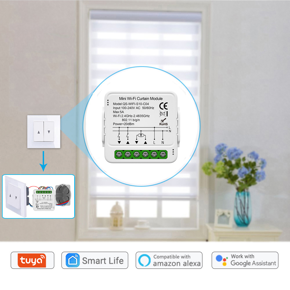Tuya WiFi Zigbee Smart Curtain - Curtain Motor ulasan dan harga